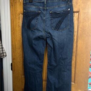 7 For All Mankind Dark Blue Flare Jeans